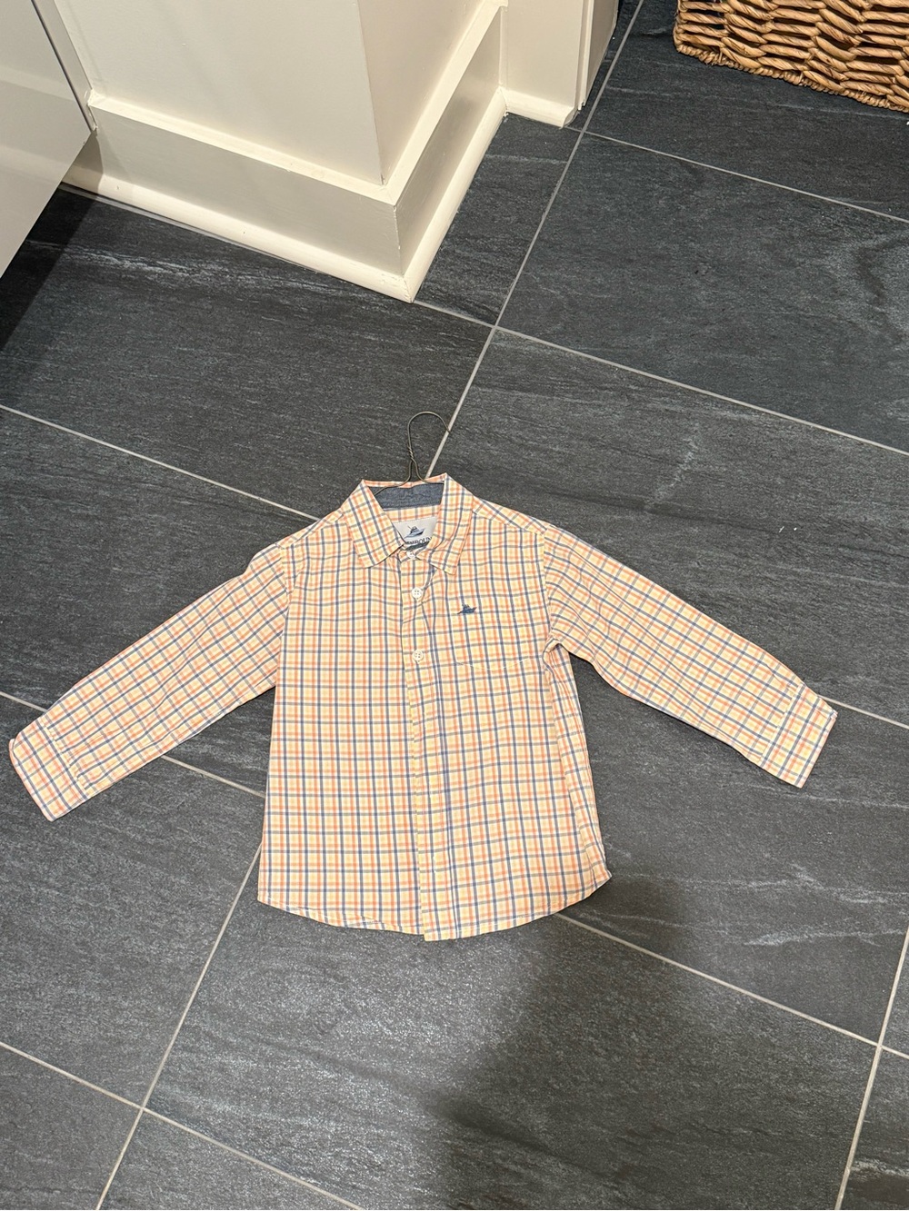 Boys Long Sleeve Plaid Button Down Shirt